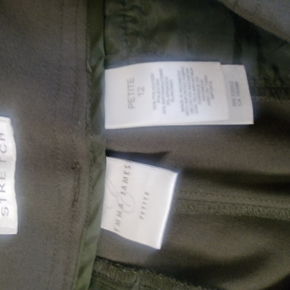 Emma James Petites Olive Green Trousers - Picture 4 of 4
